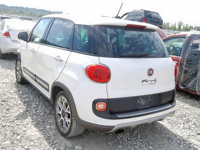 ZFBCFADH5EZ016489 - 2014 FIAT 500L TREKK WHITE photo 3