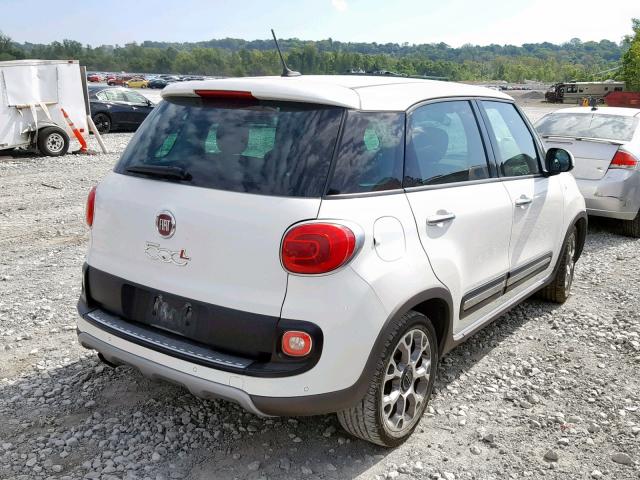 ZFBCFADH5EZ016489 - 2014 FIAT 500L TREKK WHITE photo 4