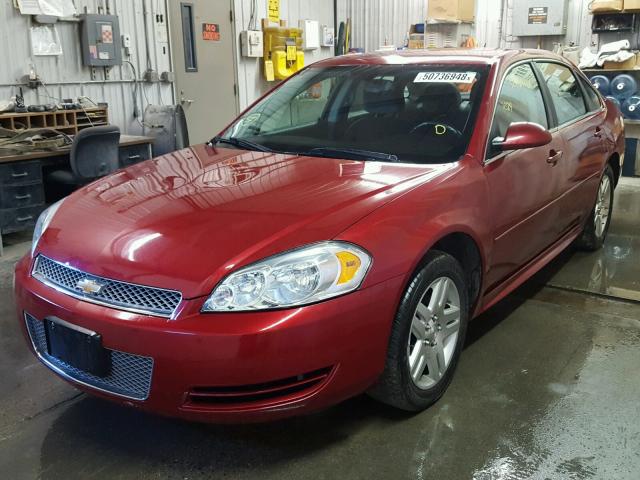 2G1WB5E35E1190032 - 2014 CHEVROLET IMPALA LIM RED photo 2