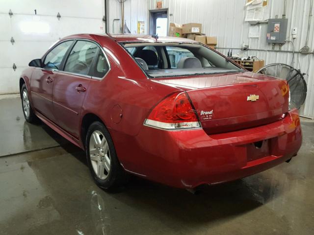 2G1WB5E35E1190032 - 2014 CHEVROLET IMPALA LIM RED photo 3