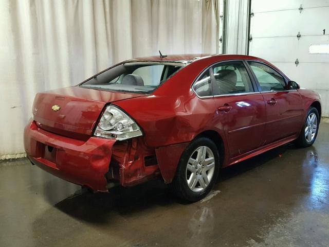 2G1WB5E35E1190032 - 2014 CHEVROLET IMPALA LIM RED photo 4