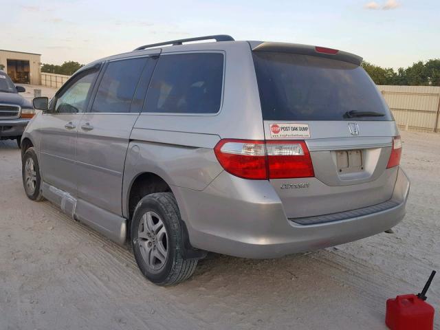 5FNRL38417B123535 - 2007 HONDA ODYSSEY EX GRAY photo 3