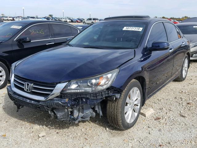 1HGCR2F88EA152137 - 2014 HONDA ACCORD EXL BLUE photo 2