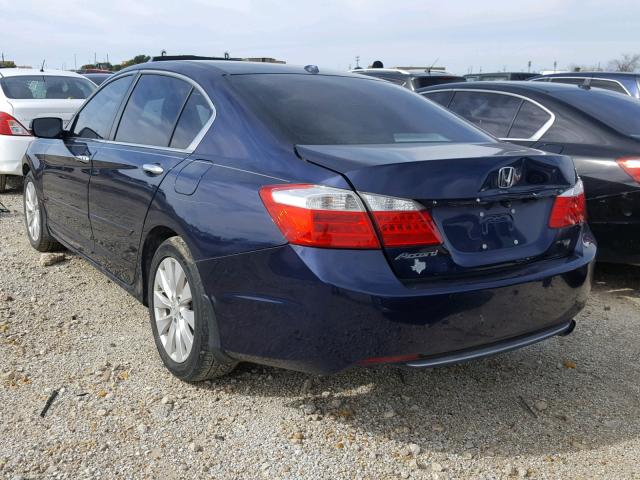 1HGCR2F88EA152137 - 2014 HONDA ACCORD EXL BLUE photo 3