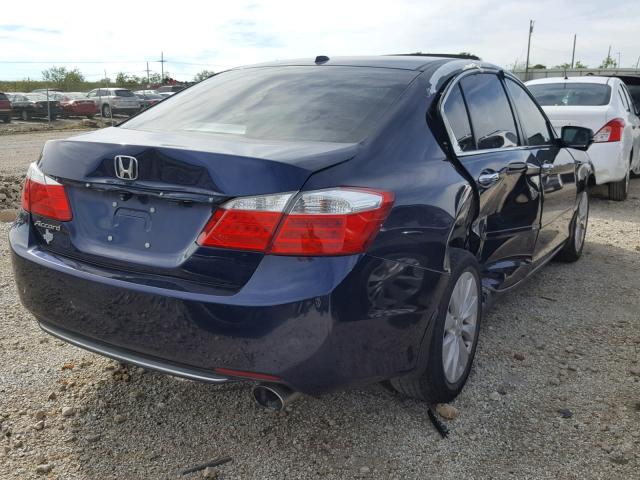 1HGCR2F88EA152137 - 2014 HONDA ACCORD EXL BLUE photo 4