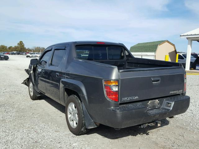 2HJYK16427H523227 - 2007 HONDA RIDGELINE GRAY photo 3