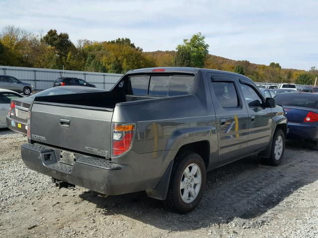 2HJYK16427H523227 - 2007 HONDA RIDGELINE GRAY photo 4