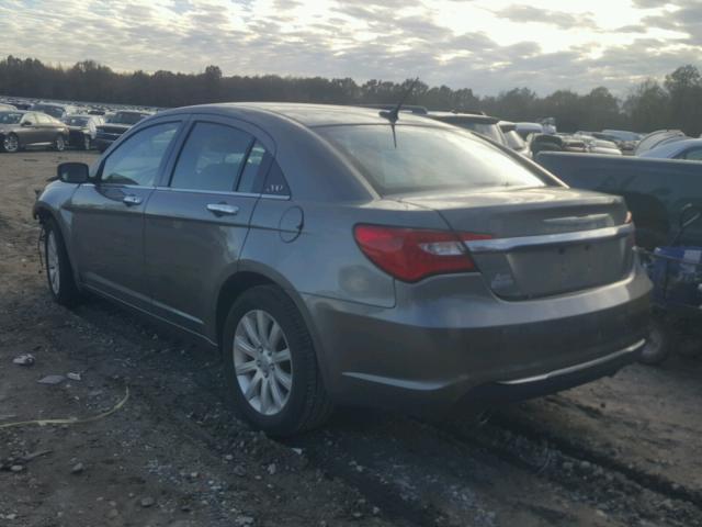 1C3CCBCG4DN751902 - 2013 CHRYSLER 200 LIMITE GRAY photo 3