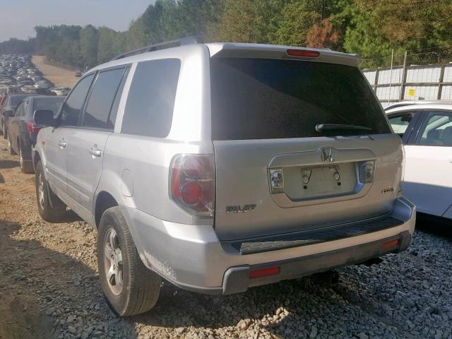 5FNYF18388B038868 - 2008 HONDA PILOT SE SILVER photo 3