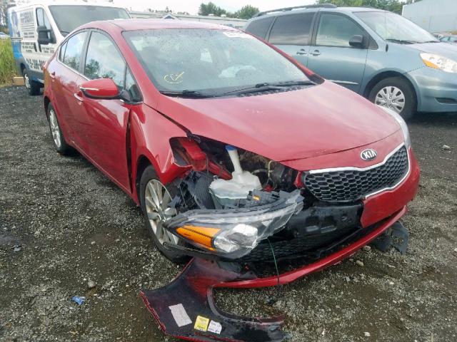 KNAFX4A80E5114699 - 2014 KIA FORTE EX RED photo 1