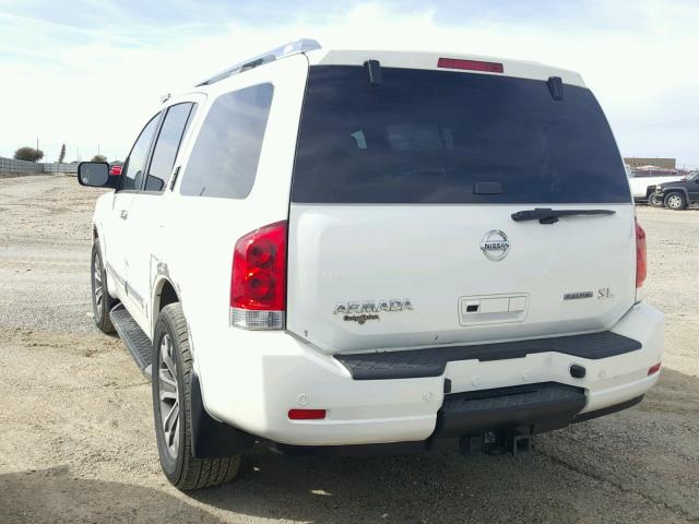 5N1BA0ND0FN618394 - 2015 NISSAN ARMADA SV WHITE photo 3