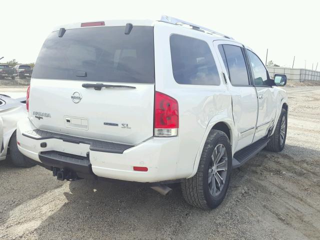 5N1BA0ND0FN618394 - 2015 NISSAN ARMADA SV WHITE photo 4