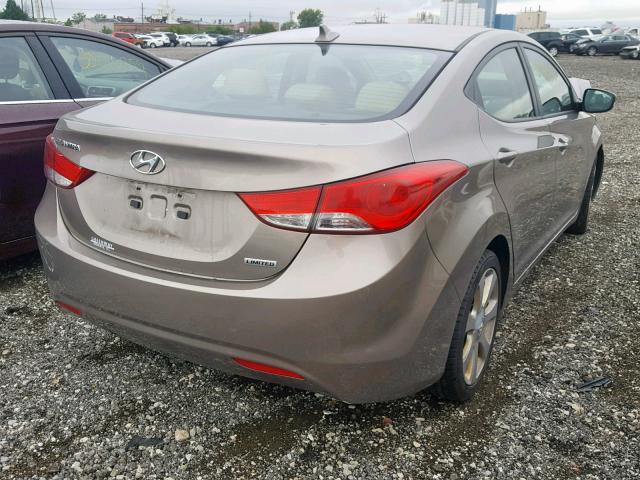 5NPDH4AE7DH386131 - 2013 HYUNDAI ELANTRA GL TAN photo 4