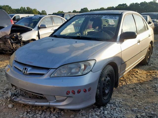 2HGES16384H566871 - 2004 HONDA CIVIC DX V SILVER photo 2