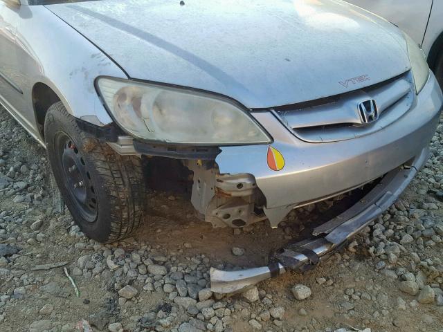 2HGES16384H566871 - 2004 HONDA CIVIC DX V SILVER photo 9