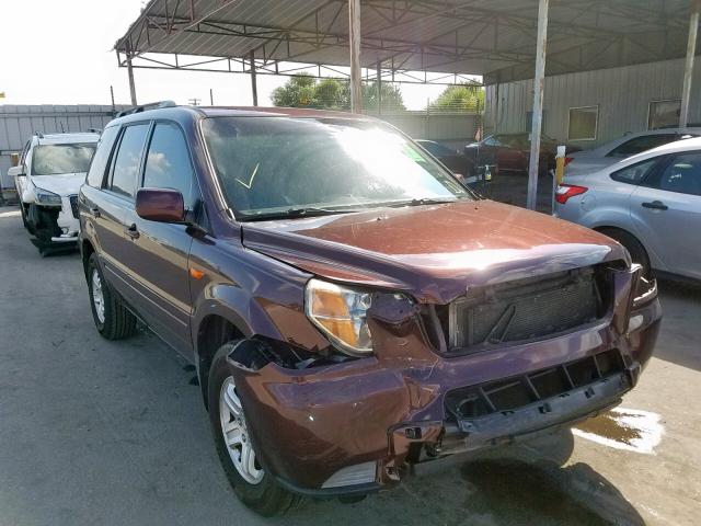 5FNYF28208B021740 - 2008 HONDA PILOT VP BURGUNDY photo 1