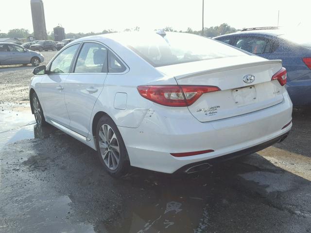 5NPE34AF6GH280284 - 2016 HYUNDAI SONATA SPO WHITE photo 3