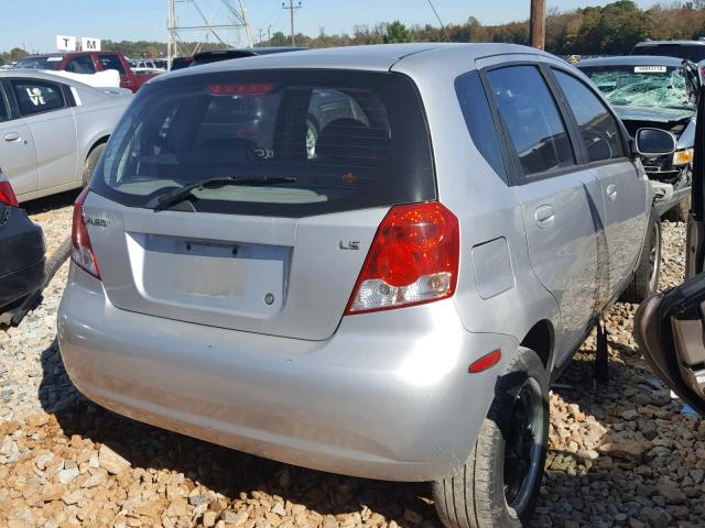 KL1TD66618B128495 - 2008 CHEVROLET AVEO BASE Күміс фото 4