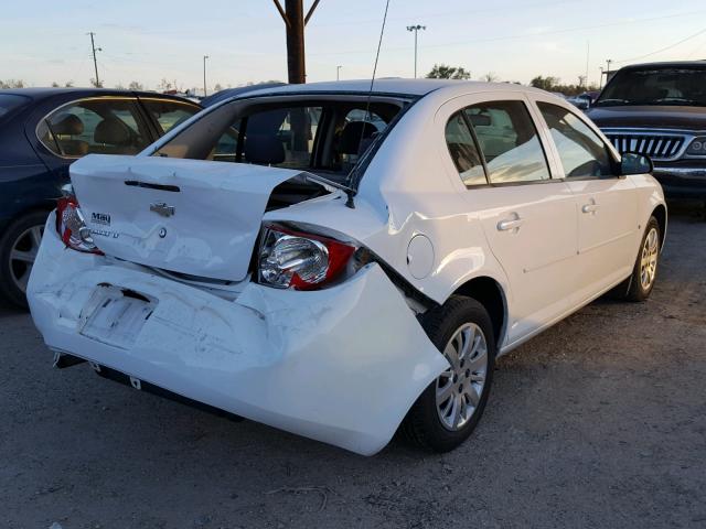 1G1AT58H597296472 - 2009 CHEVROLET COBALT LT WHITE photo 4