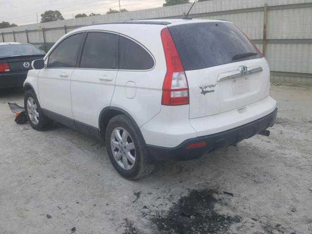 JHLRE38749C008595 - 2009 HONDA CR-V EXL WHITE photo 3