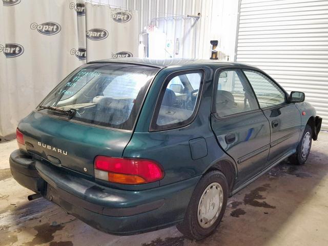 JF1GF2446PK810761 - 1993 SUBARU IMPREZA L GREEN photo 4