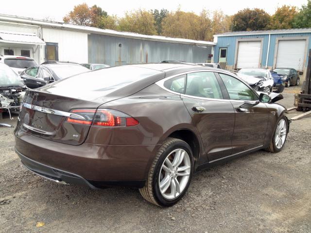 5YJSA1CN2DFP08177 - 2013 TESLA MODEL S بني صورة 3