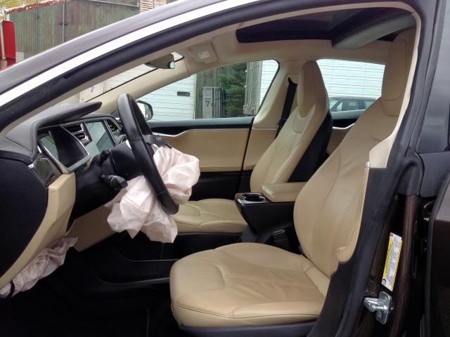 5YJSA1CN2DFP08177 - 2013 TESLA MODEL S بني صورة 7