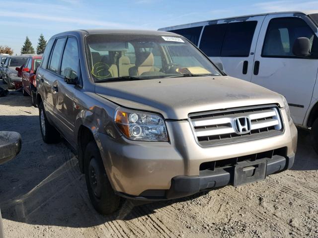 2HKYF18137H508027 - 2007 HONDA PILOT LX BROWN photo 1