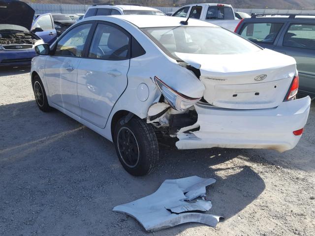 KMHCT4AE4GU999310 - 2016 HYUNDAI ACCENT SE WHITE photo 3