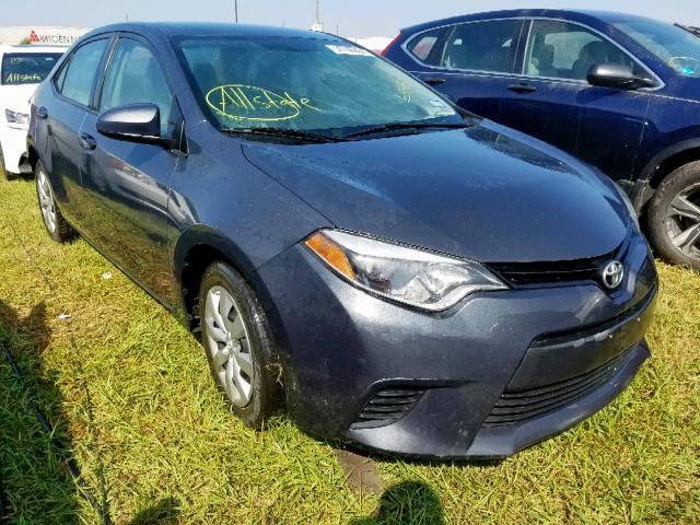 5YFBURHE7EP100062 - 2014 TOYOTA COROLLA L GRAY photo 1