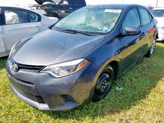 5YFBURHE7EP100062 - 2014 TOYOTA COROLLA L GRAY photo 2