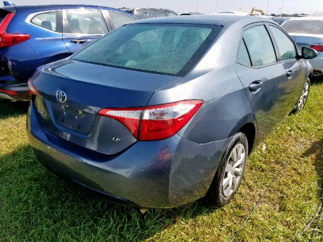 5YFBURHE7EP100062 - 2014 TOYOTA COROLLA L GRAY photo 4