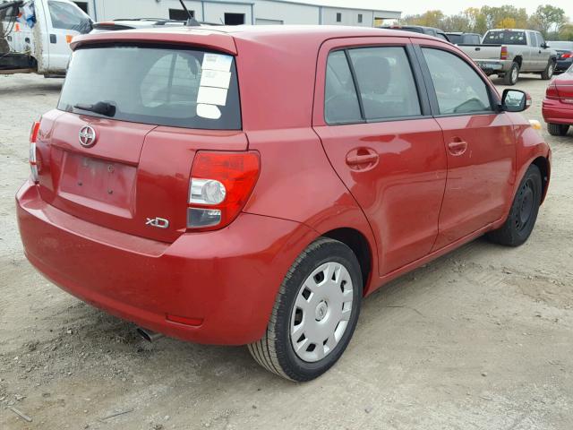 JTKKU104X8J018395 - 2008 TOYOTA SCION XD RED photo 4