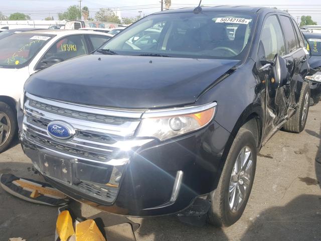 2FMDK3KC7EBB00876 - 2014 FORD EDGE LIMIT BLACK photo 2