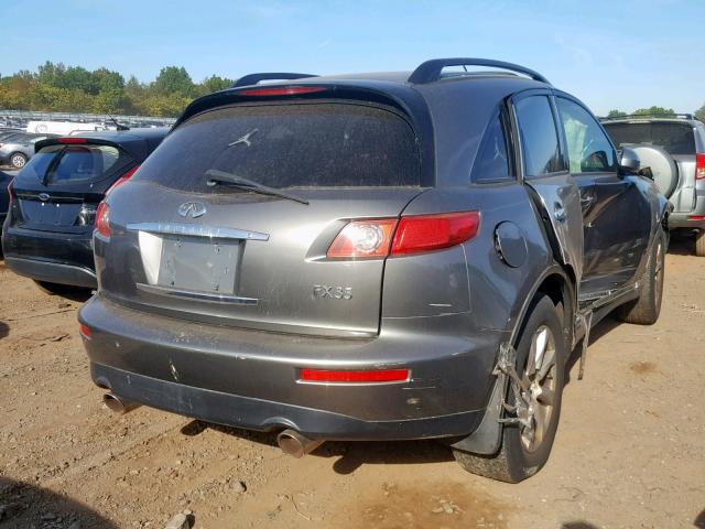 JNRAS08W66X204650 - 2006 INFINITI FX35 GRAY photo 4