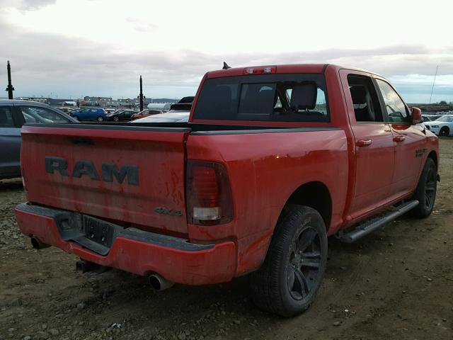 1C6RR7MT8JS290947 - 2018 RAM 1500 SPORT RED photo 4