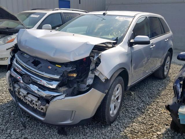 2FMDK4JC6DBA41308 - 2013 FORD EDGE SEL SILVER photo 2