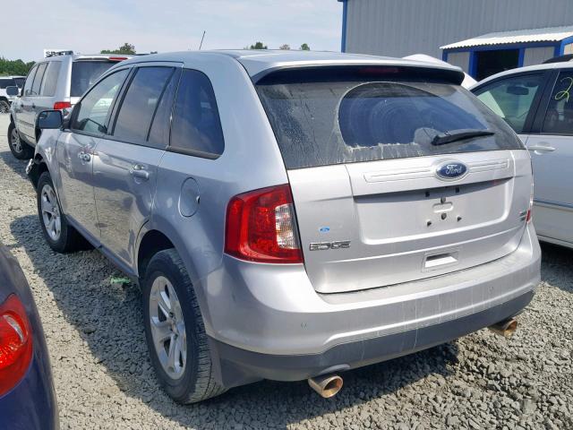 2FMDK4JC6DBA41308 - 2013 FORD EDGE SEL SILVER photo 3