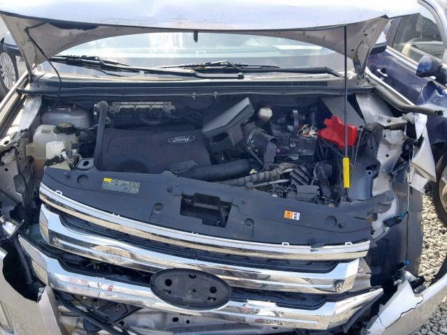 2FMDK4JC6DBA41308 - 2013 FORD EDGE SEL SILVER photo 7