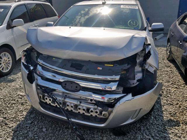 2FMDK4JC6DBA41308 - 2013 FORD EDGE SEL SILVER photo 9