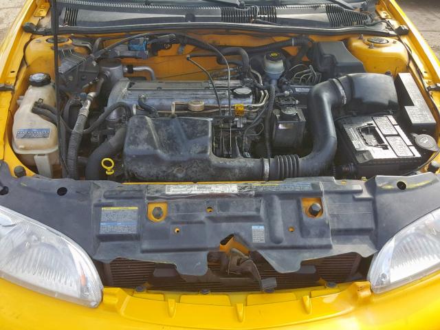 1G1JH12F527307574 - 2002 CHEVROLET CAVALIER L YELLOW photo 7