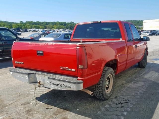 2GTEC19W9T1555600 - 1996 GMC SIERRA C15 RED photo 4