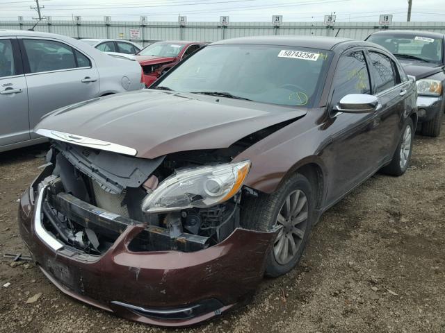 1C3CCBCG5DN571344 - 2013 CHRYSLER 200 LIMITE BROWN photo 2