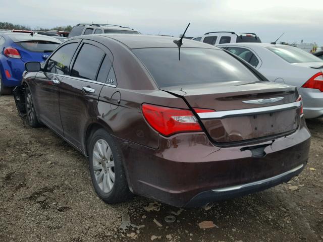 1C3CCBCG5DN571344 - 2013 CHRYSLER 200 LIMITE BROWN photo 3