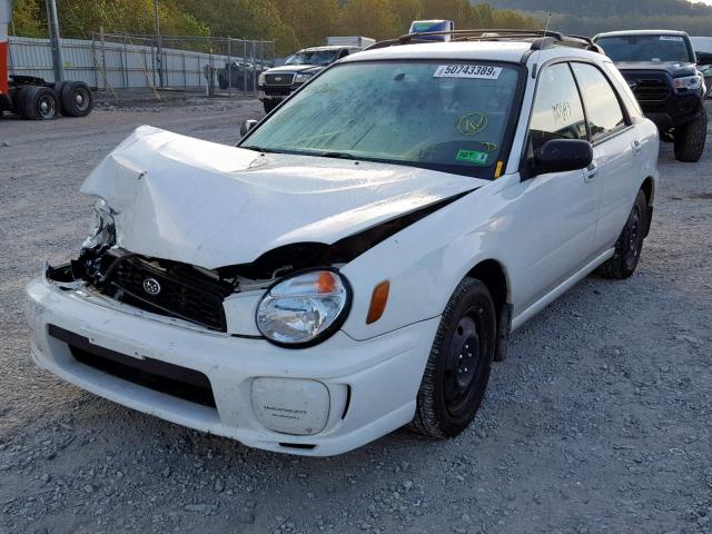 JF1GG65552H806606 - 2002 SUBARU IMPREZA TS WHITE photo 2