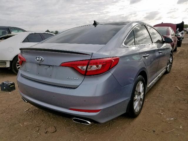 5NPE34AF1FH133529 - 2015 HYUNDAI SONATA SPO GRAY photo 4