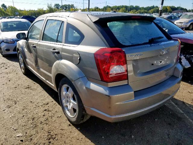 1B3HB48B88D546786 - 2008 DODGE CALIBER SX TAN photo 3