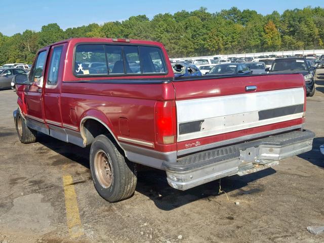 1FTEX15H9RKB16725 - 1994 FORD F150 RED photo 3