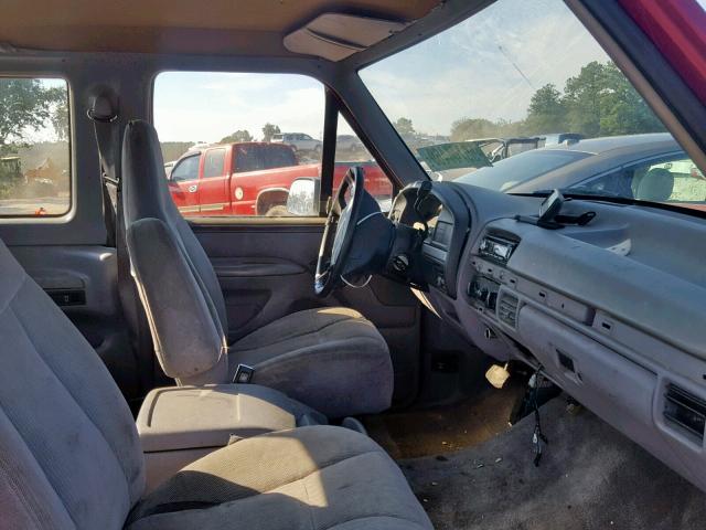 1FTEX15H9RKB16725 - 1994 FORD F150 RED photo 5