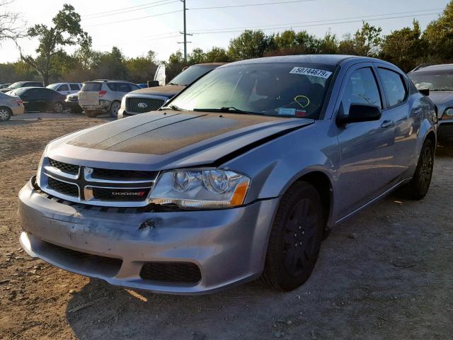 1C3CDZAGXDN753646 - 2013 DODGE AVENGER SE GRAY photo 2